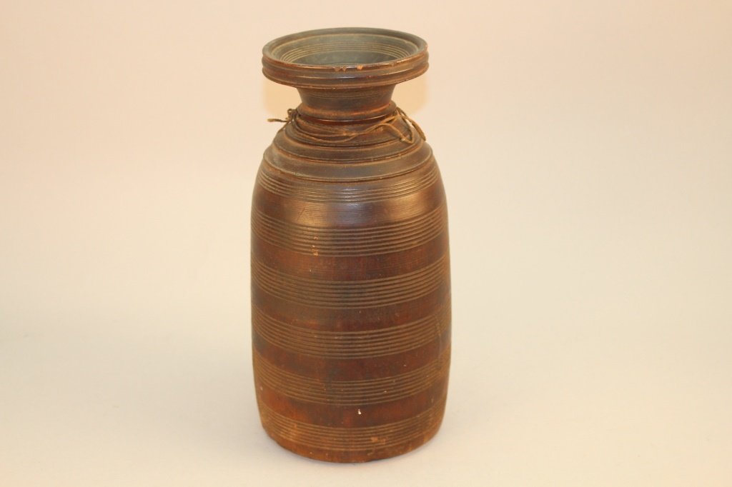 Vintage 1930's Nigerian African Carved Wooden Vase (1 of 4)