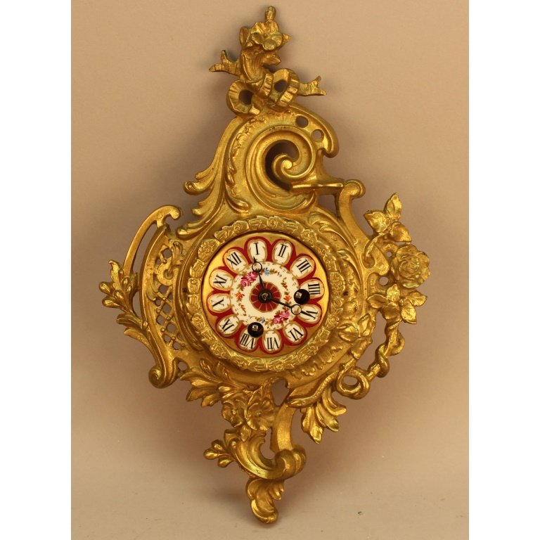 19th C. French Bronze Cartel Clock (1 of 6)