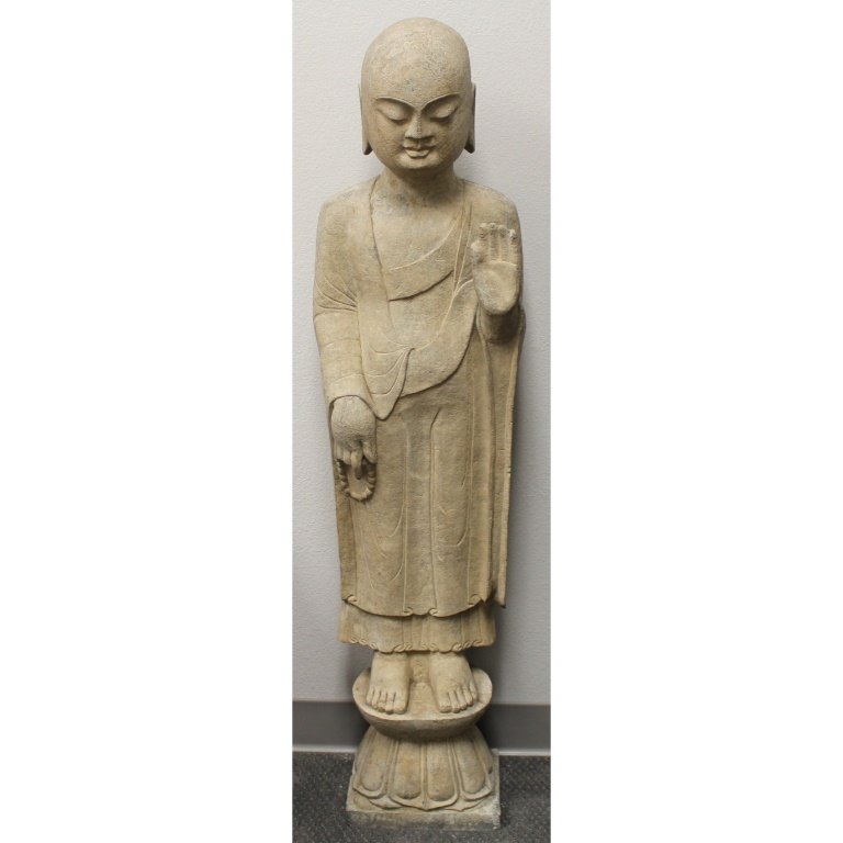 Ming Dynasty Style Chinese Carved Stone Buddha Statue (1 of 7)