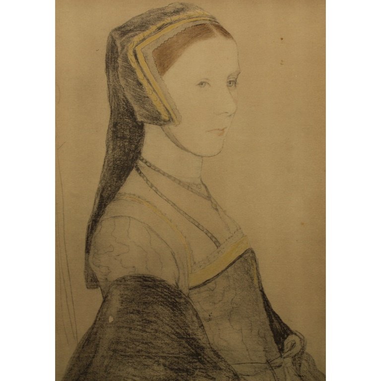Attr Hans Holbein Print of a Woman (1 of 3)