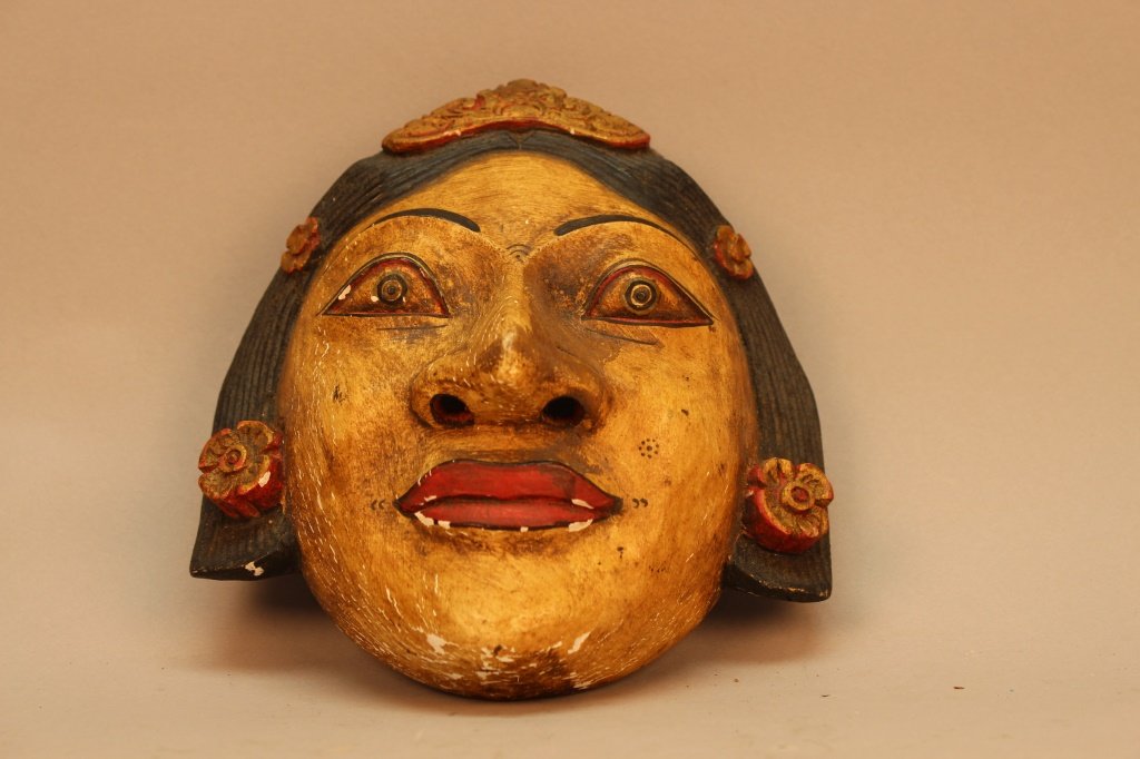 Indonesia-Bali Mid 20th C. Female Mask (1 of 4)