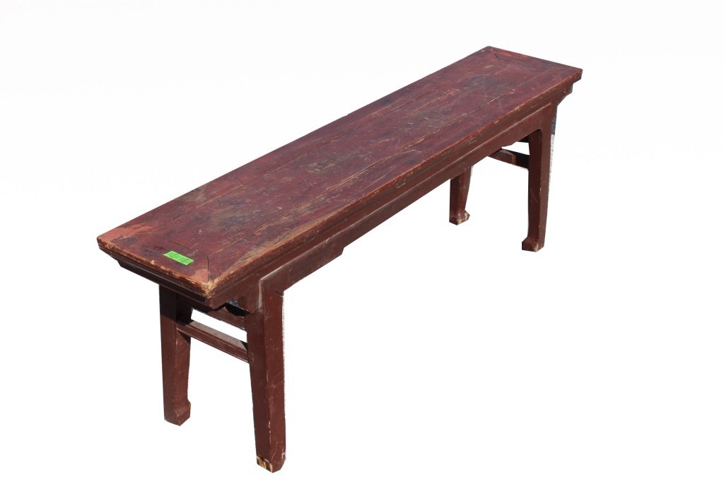 Antique Carved Chinese Bench (1 of 2)