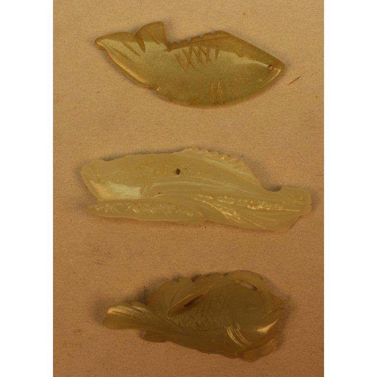 Group of Chinese Jade Carved Fish (1 of 2)