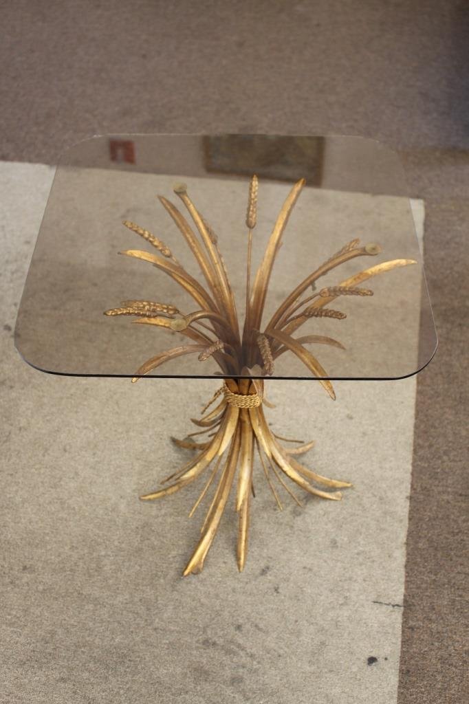 Mid Century Modern Bronze/Glass Side Table (1 of 2)