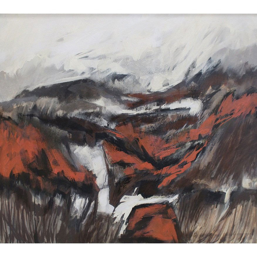 Signed 20th C. Abstract Oil/Canvas (1 of 4)