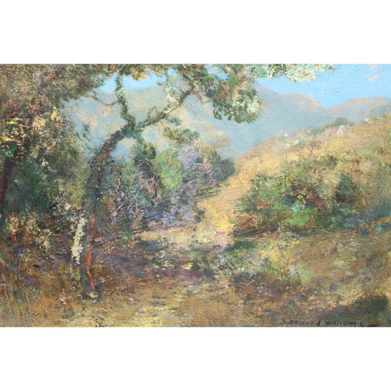 Frederick Williams (1871 - 1956) American: Frederick Ballard Williams (1871-1956) Oil/Board Landscape. Signed lower right. Frederick Ballard Williams was active/lived in New Jersey, California, New York. Frederick Williams is known for idylic