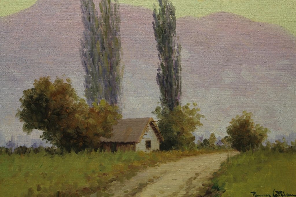 Benito Ramos Catalan (1888 - 1961): Benito Ramos Catalan (1888 - 1961). Oil on Canvas. Signed lower right. Benito Ramos Catalan was born in Chile in 1888. Catalan was a South American painter known for his landscapes of the Andes and Ch