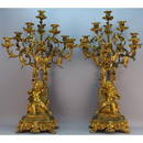 H. Picard 19th C. French Signed Bronze Candelabra