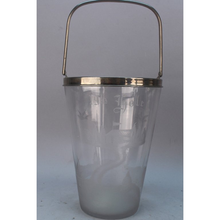 Hawkes "19th Hole" Etched Glass Champagne Bucket (1 of 4)
