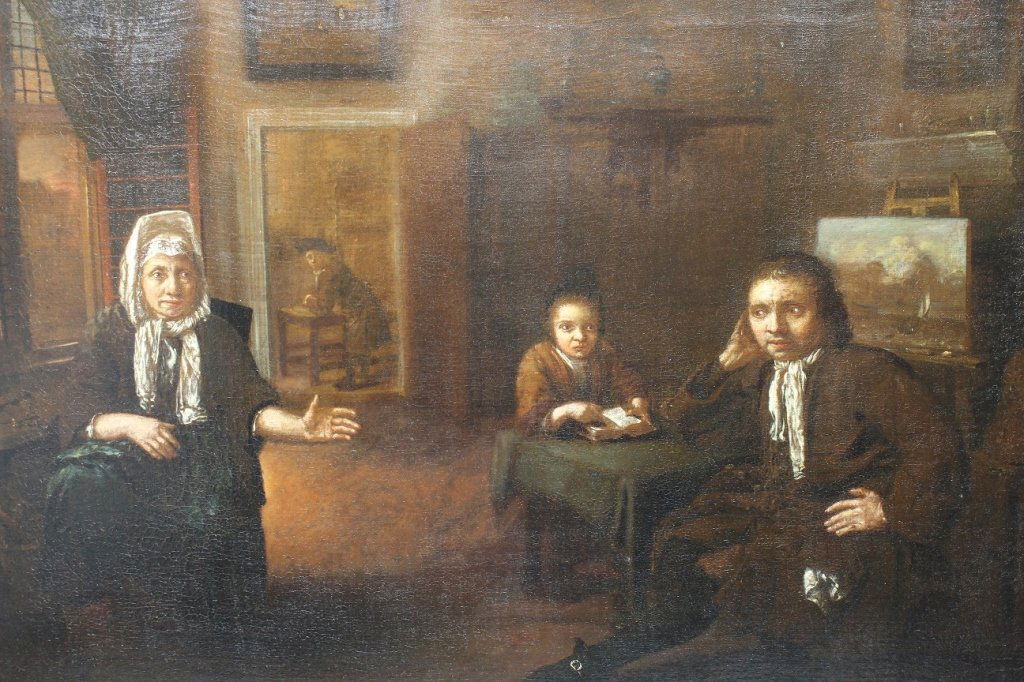 Dutch Old Master Interior Scene, Oil on Canvas. (1 of 4)