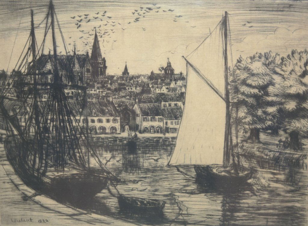 French 20th C. Etching  "Porte de Vanves" (1 of 4)