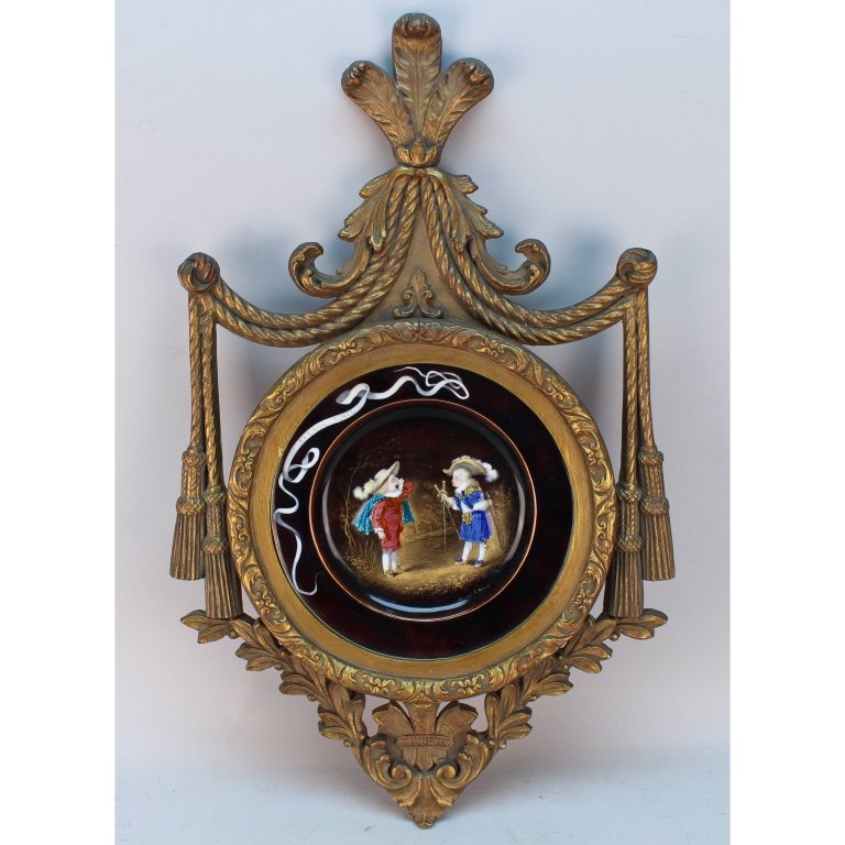 Antique Enamel/Copper Framed Charger (1 of 6)