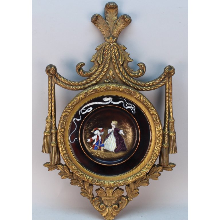 Antique Enamel/Copper Framed Charger (1 of 7)