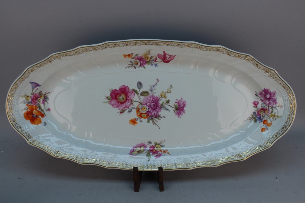 Large Antique KPM Porcelain Oval Serving Dish (1 of 4)