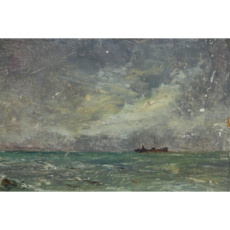 20th C. Unsigned French Marine Scene (1 of 3)