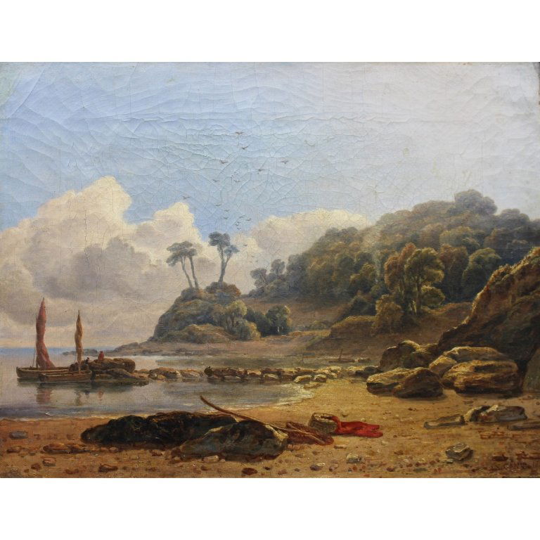 Signed 19th C. Coastal Scene (1 of 7)