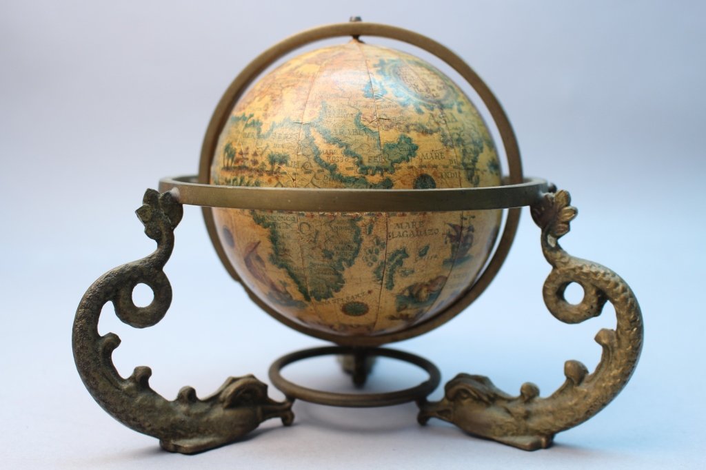 Footed 19th C. Globe on Stand (1 of 5)