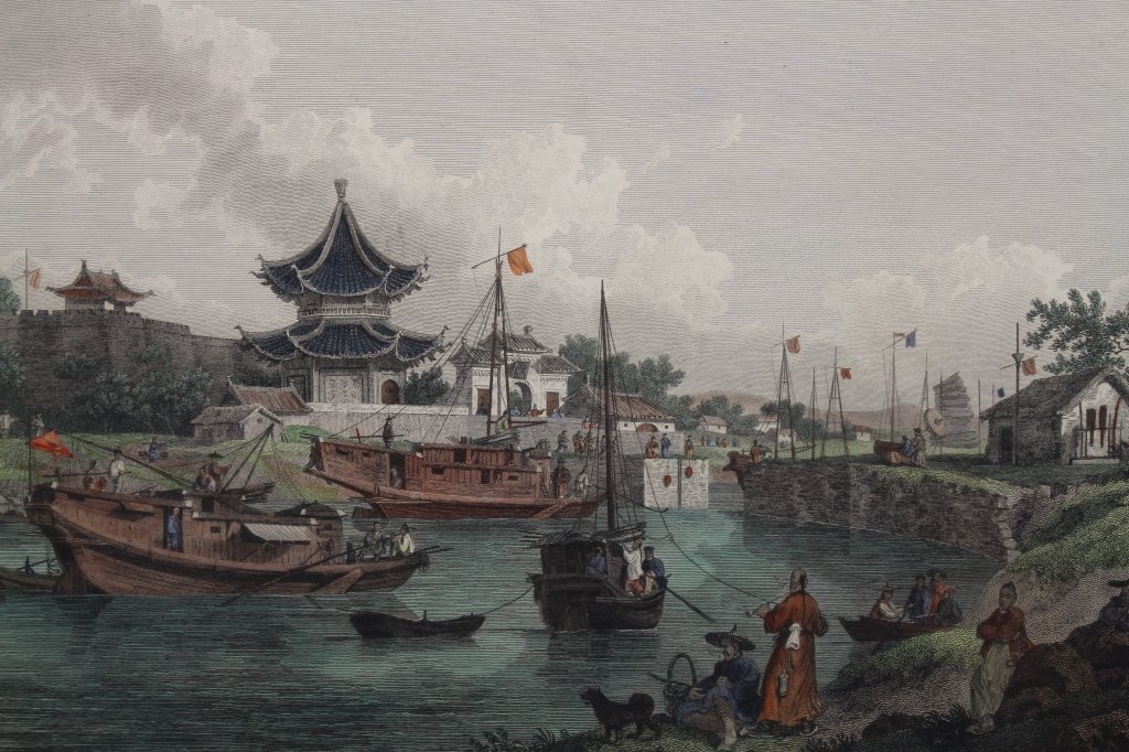 'McCartney's China' Colored Engraving Ca. 1855: McCartney's China' Colored Engraving Ca. 1855. The British Emperor sent an Embassy to Emperor Chin Lung headed by the Earl of McCartney. The Earl's Staff included an Artist to record scenes in this li