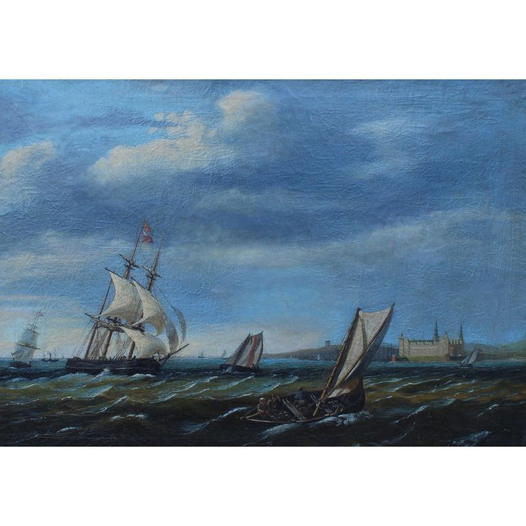 Large 19th C. Dutch Marine Oil/Canvas (1 of 5)