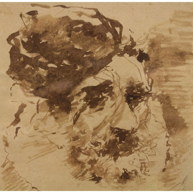 Attr. Vincenzo Gemito (1852-1929) Ink/Wash (1 of 2)