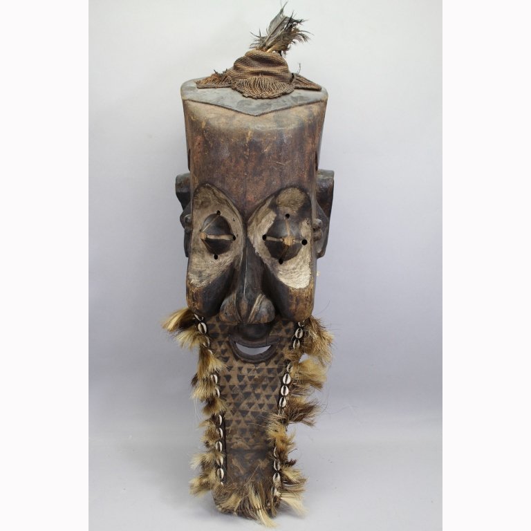 Large Antique Ivory Coast African Mask (1 of 7)
