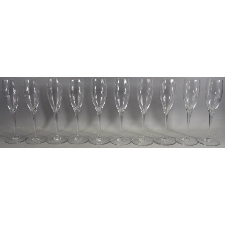 Set of (10)  Baccarat Montaigne Optic Stemware (1 of 4)