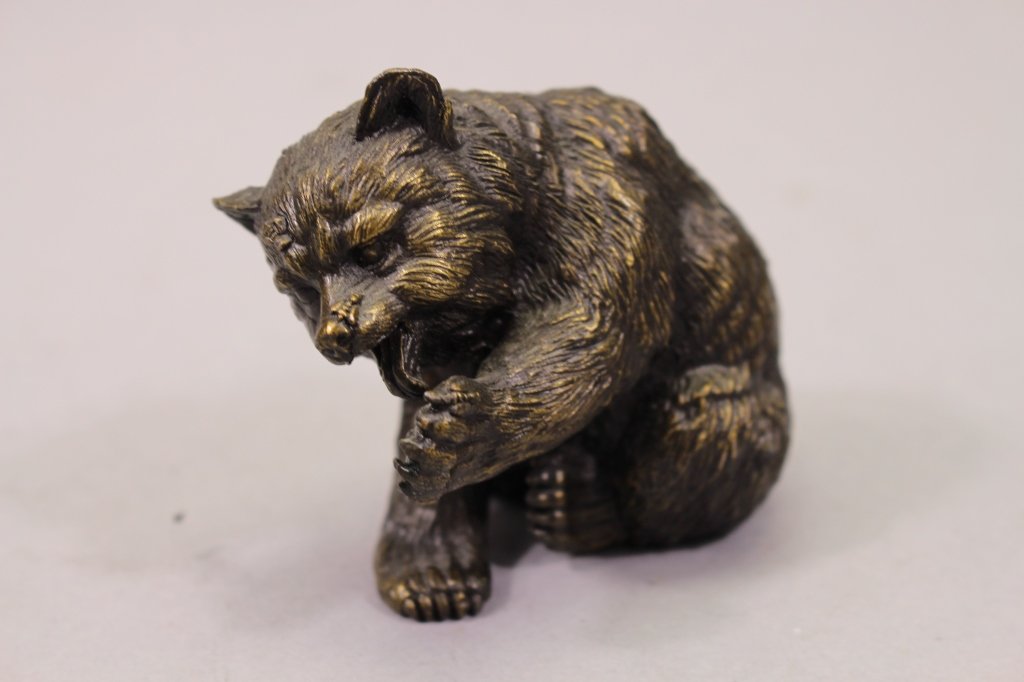 Vintage Bronze Bear Sculpture (1 of 4)
