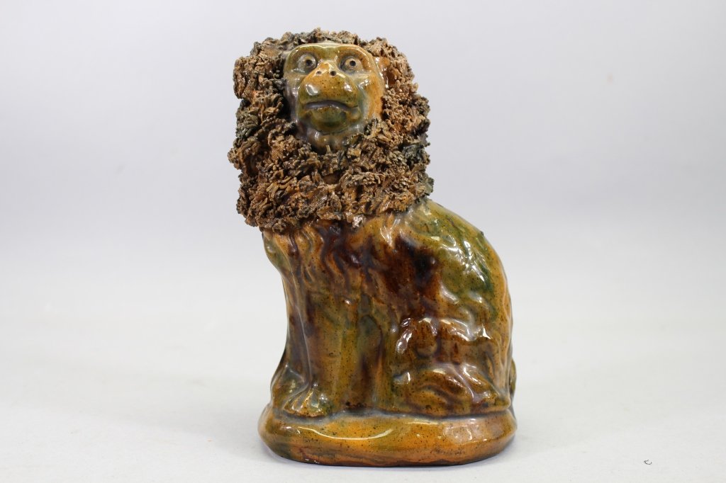 19th C. Glazed Terracotta Lion (1 of 5)