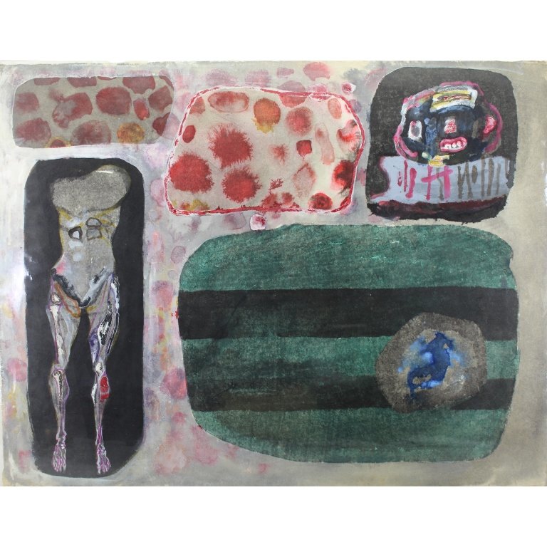 Attr. William Arthur Smith (1918 - 1989) Abstract: Attr. William Arthur Smith (1918 - 1989) abstract illustration. Inscribed "From the Estate of William Arthur Smith" Verso.Size: 21 x 27 inches, unframed. William A. Smith taught at the Grand Central A