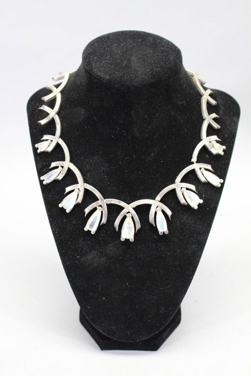 .970 Mexican Sterling Silver/Stone Necklace (1 of 6)