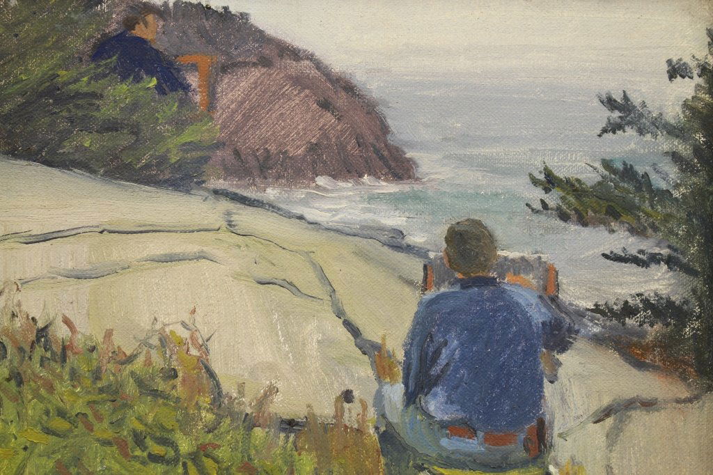 Early 20th C. Artist Sketching on Monhegan Island (1 of 5)