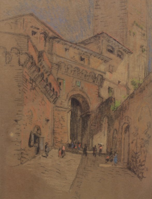 Signed 19th C. Middle Eastern Street Scene (1 of 5)