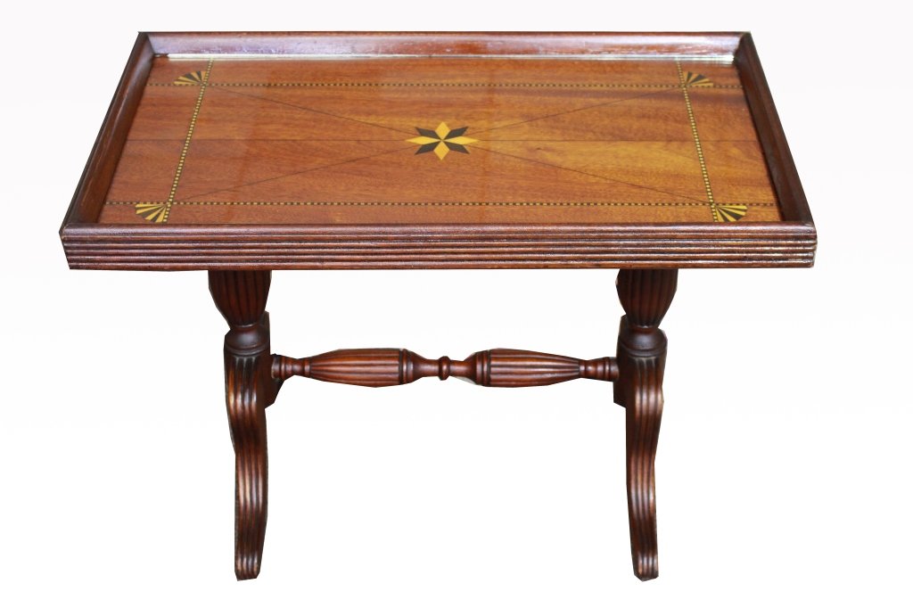 French Parquetry Inlaid Side Table (1 of 3)