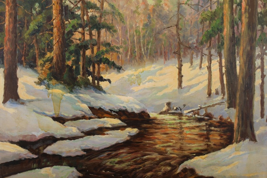 Wilson (American, 20th C) Winter Landscape (1 of 5)
