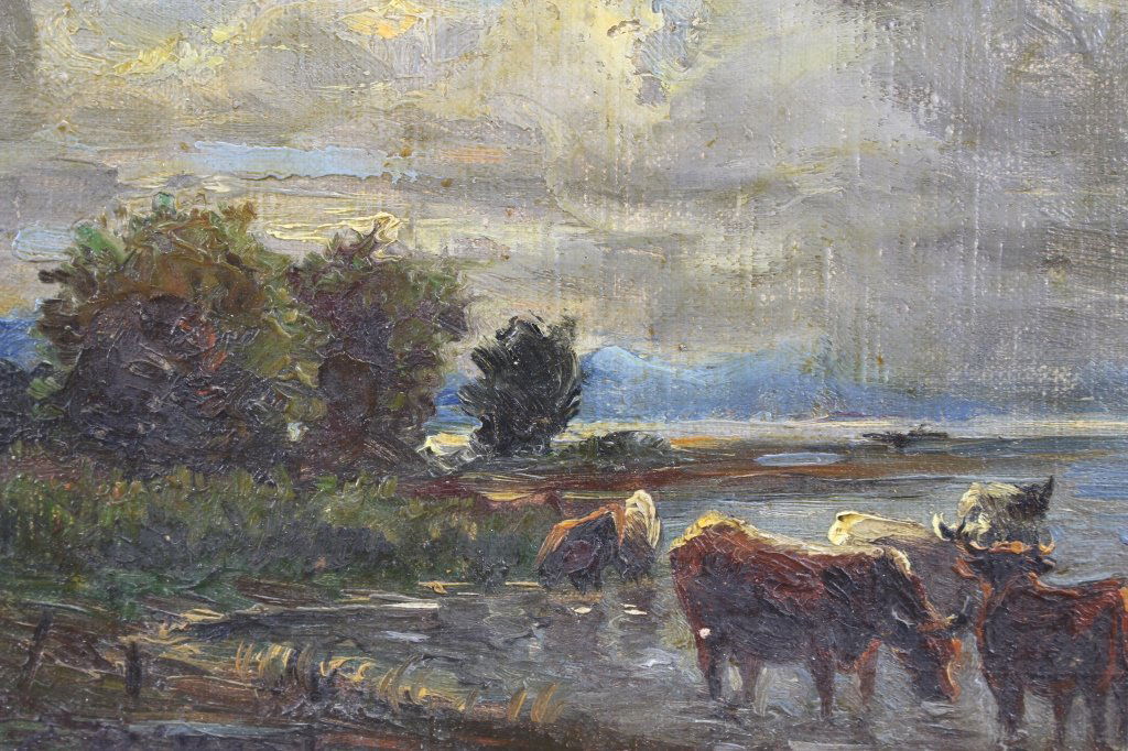 Signed 19th C. Bucolic Landscape (1 of 3)