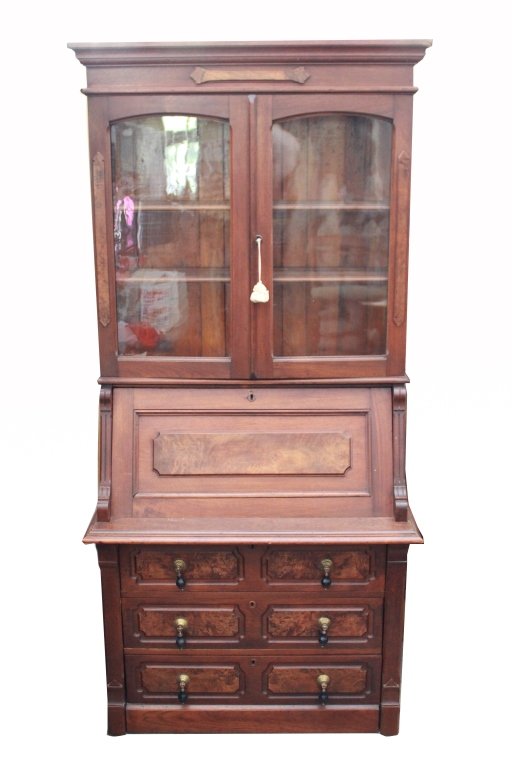 Antique Breakfront Secretary Desk (1 of 6)