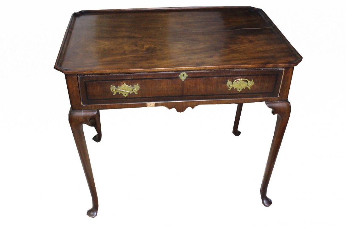 Antique Queen Anne Mahogany Writing Desk (1 of 5)