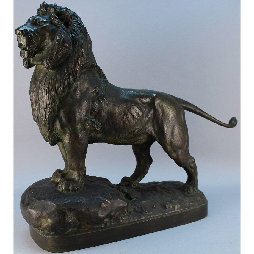 Clovis Edmond Masson  (1838 - 1913) Bronze Lion (1 of 4)