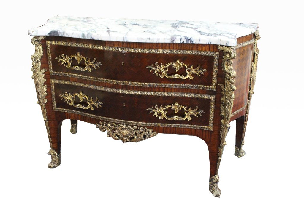 Important Louis XV Style Bronze Mounted Commode (1 of 6)