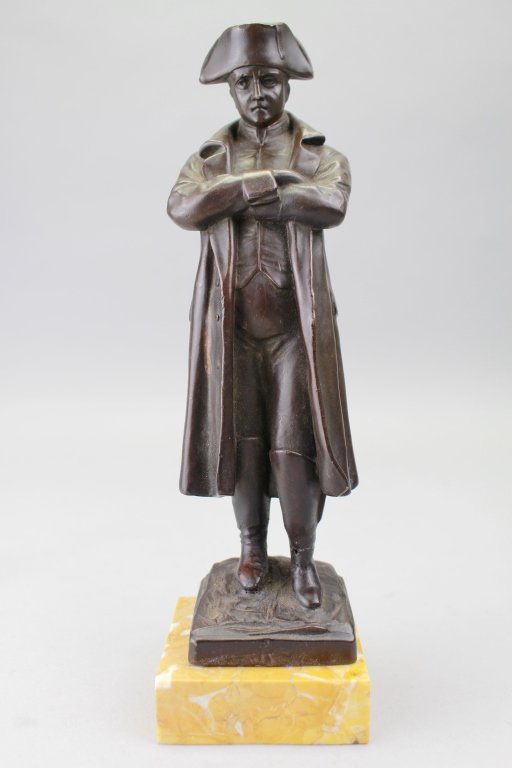 Antique Bronze Napoleon Figure on Marble Base (1 of 6)
