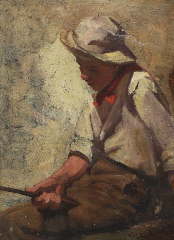 WPA School, Boy with Fishing Pole (1 of 4)