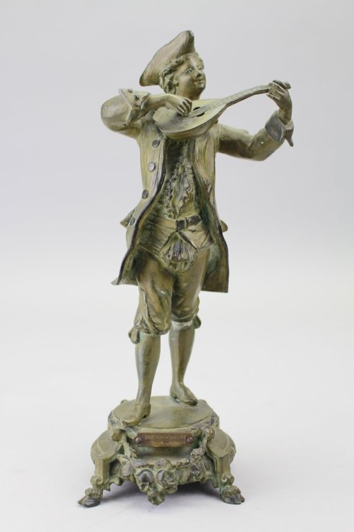 Antique French Bronze Musician Figure (1 of 3)
