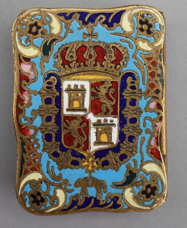 Antique French Champleve Enameled Bronze Box (1 of 5)