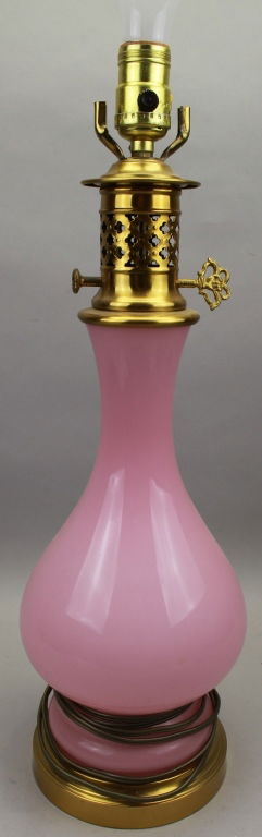 Pink Opaline Empire Style Lamp (1 of 3)