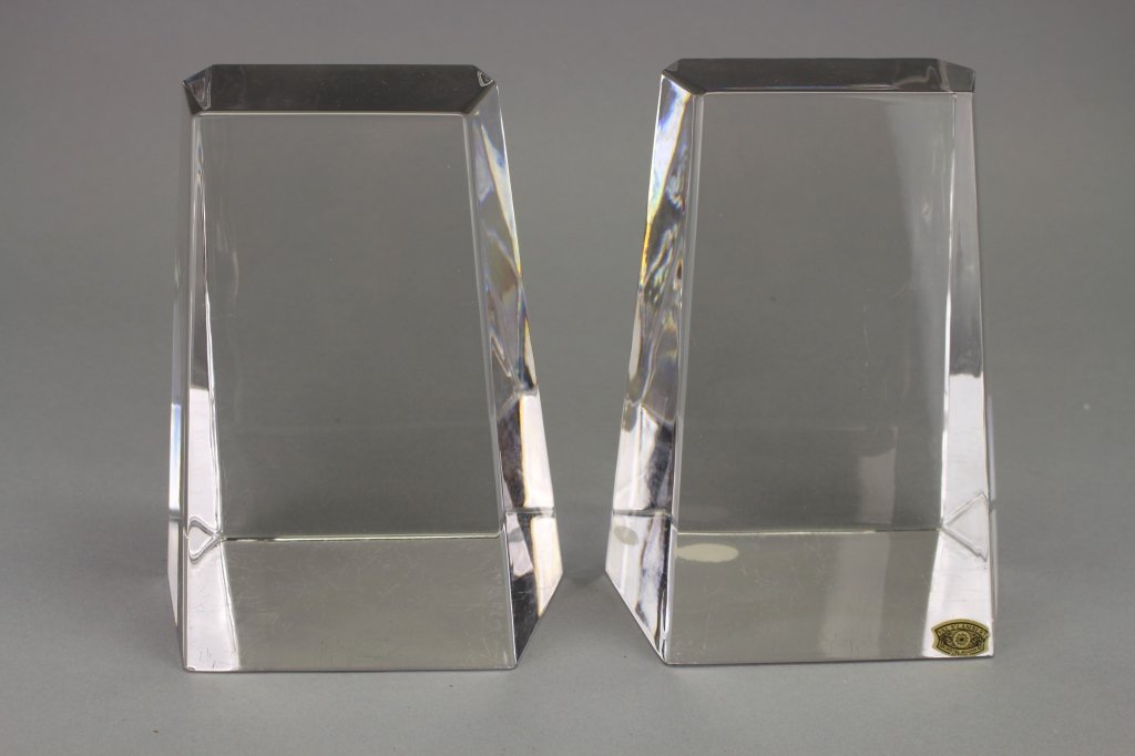 Set of Val St. Lambert Cristal Bookends (1 of 3)