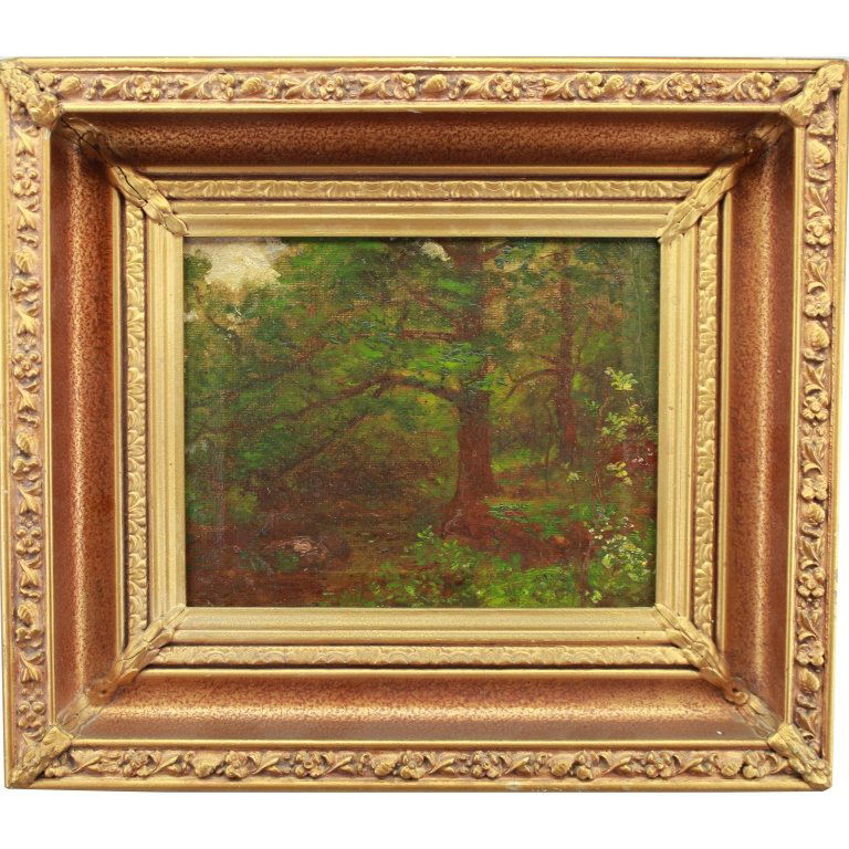 20th C. Oil/Board of a Wooded Landscape (1 of 4)