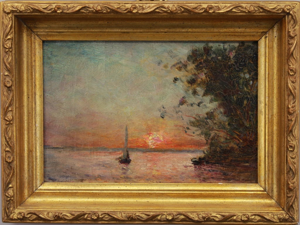 Signed  American School Luminous Coastal Scene (1 of 4)