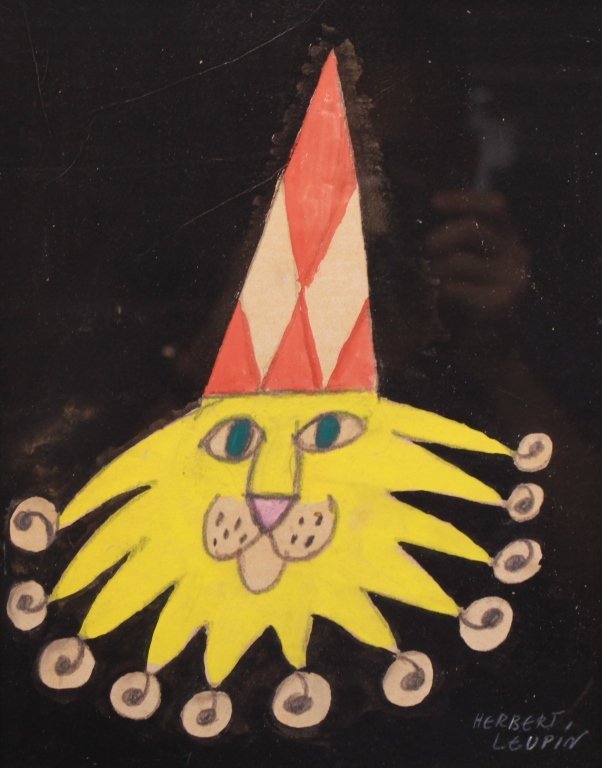 Herbert Leupin (1916 - 1999): Herbert Leupin (1916 - 1999) Watercolor/gouache. Signed lower right. Sight size: 11.5 x 9 inches.