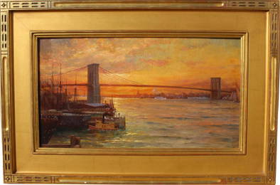 William Lippincott (1849-1920) Brooklyn Bridge NYC