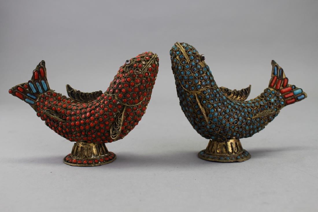 Nepalese Beaded Fish: Nepalese Beaded Fish sculptures.